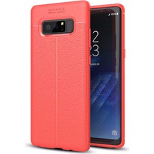 ZM Store Galaxy Note 8 Uyumlu Kılıf Deri Yüzey Görünümlü Harika Kesim Niss Kapak