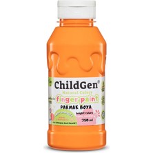 Childgen Süper Yıkanabilir Parmak Boya 350ML - Turuncu