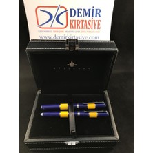 Steelpen Force Serisi 8603 Sarı Lacivert Dolma+Tükenmez Kalem