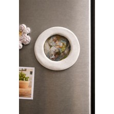 Mandalin Art Studio Dekoratif Yuvarlak Çerçeve Fotoğraf Magneti