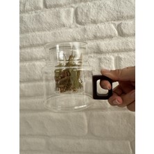 Yeni Nesil Evim Akasya Kulplu Cam Kapaklı Mini Demlik 400 ml
