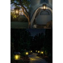 Usin Güneş Enerjili Asılabilir Toprağa Dikilir Kamp Çadır Bahçe Solar Duvar Aydınlatma Lambası Armatürü