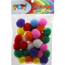 Viva Puti Renkli 30MM Ponpon Top Özellikli Modeli Sanatsal Malzemeler İçin