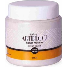 Lisans Artdeco Metalik Rölyef Macunu 220ML Sedef