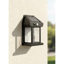 Usin Güneş Enerjili Bahçe Ev Balkon Teras Apartman Giriş Aydınlatması Lambası Solar Aplik Armatür 15X10CM