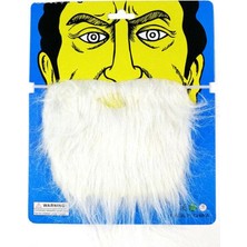 Nemere Beyaz Kırçıllı Arkadan Lastikli Beyaz Takma Sakal Yetişkin Çocuk Uyumlu