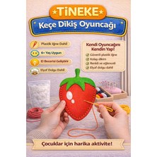 Tineke 1 Adet 3 Yaş Çocuklar Için Eğitici Oyuncak Kendin Yap Montessori Keçe Dikiş El Sanatları Seti Çilek