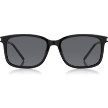Daniel Klein DK3285-1 Siyah Asetat Dikdörtgen Slim Metal Saplı Refined Polarize Erkek Güneş Gözlüğü 54-17-148