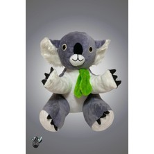 Sevimli Gri Pelüş Bilge Koala Oyuncak – Cırt Cırtlı Sarılan Eller,yapraklı,sarılmalık Yumuşak Dokulu