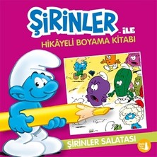 Büyülü Fener Yayınları Şirinler Ile Hikaye Boyama Kitabı - Şirinler Salatası
