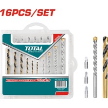 Total 16 PARÇA MATKAP UCU VE BİTS UÇ SET - TACSD3165