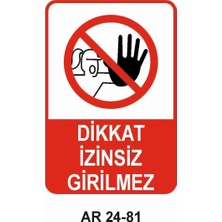 Outdoor One İŞ GÜVENLİĞİ UYARI LEVHASI 1 ADET PVC 21 X 29CM