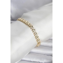 Pazarcan Pirinç Gold Renk Arpa Model Kadın Bileklik