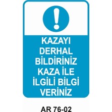 Outdoor One İŞ GÜVENLİĞİ UYARI LEVHASI 1 ADET PVC 21 X 29CM
