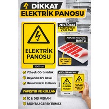 Outdoor One ELEKTRİK PANOSU İŞ GÜVENLİĞİ UYARI LEVHASI 1 ADET PVC 21 X 29CM