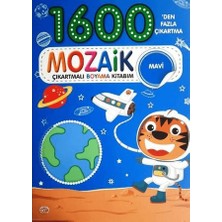 0-6 Yaş Yayınları 1600 Mozaik Çıkartmalı Boyama Kitabım Mavi Kitap
