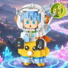 Osense LZ-8827  astronot Mavi 390 Parça Block Oyuncak