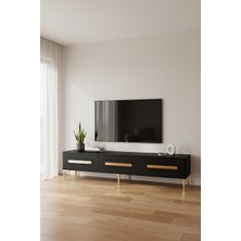Ceneyra TSA1806AG - Rany TSA180 Tv Stand, Tv Sehpası ve Tv Ünitesi 180CM Antrasit-Gold