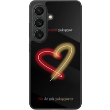 Aksel Kılıf Samsung Galaxy S26 Uyumlu Glossy Premium Mat Siyah Baskılı Silikon Kılıf