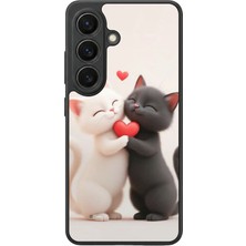 Aksel Kılıf Samsung Galaxy S26 Uyumlu Glossy Premium Mat Siyah Baskılı Silikon Kılıf