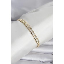 Pazarcan Xuping Model Zirkon Taşlı Gold Renk Kadın Bileklik