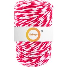 Chibago 200 Metre Kırmızı Beyaz Hediye Paketi Süsleme İpi Renkli Paket Süsleme İpi Marteniçka İpi Bileklik İpi 200 Gr