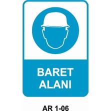 Outdoor One BARET ALANI İŞ GÜVENLİĞİ UYARI LEVHASI 1 ADET PVC 21 X 29CM