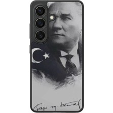 Aksel Kılıf Samsung Galaxy S26 Uyumlu Glossy Premium Mat Siyah Baskılı Silikon Kılıf