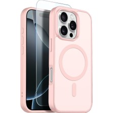 Teleplus iPhone 16 Pro Kılıf Babet Translucent Mat Msafe Şarj Özellikli Kapak + Ekran Koruyucu
