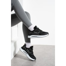 EN7 Siyah Beyaz Unisex Günlük Spor Ayakkabı Hafif Taban Rahat Sneaker 7655