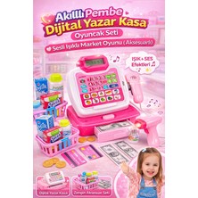 Trust Store Akıllı Pembe Dijital Yazar Kasa Oyuncak Seti Sesli Işıklı Market Oyunu Aksesuarlı