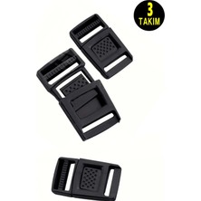 Usin 3 Adet Dar Kolon Emniyet Kemer Çanta Bagaj Basmalı Orta Klilit Tokası Kilidi Klipsi Kilit 2cm