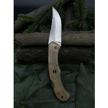 Ay Bıçak Katlana Bilir Bıçak Outdoor ve Kamp Ürünü Kemik-Koç Boynuzu