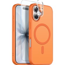 Teleplus iPhone 16 Kılıf Babet Translucent 3in1 Msafe Şarj Özellikli Kapak + Ekran Koruyucu