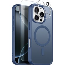 Teleplus iPhone 16 Pro Kılıf Babet Translucent 3in1 Msafe Şarj Özellikli Kapak + Ekran Koruyucu