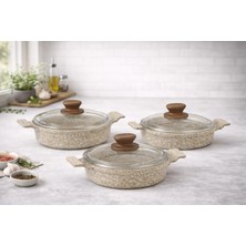 Lavonni 6 Parça Döküm Sahan Set ( 18CM-20CM-22CM)