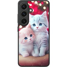 Aksel Kılıf Samsung Galaxy S26 Uyumlu Glossy Premium Mat Siyah Baskılı Silikon Kılıf