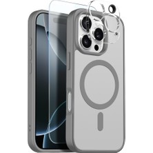 Teleplus iPhone 16 Pro Kılıf Babet Translucent 3in1 Msafe Şarj Özellikli Kapak + Ekran Koruyucu