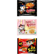 Buldak Hot Chicken Ramen Flavor 3 Adet Kombo Karışık Paket Helal