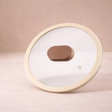 Lavonni 24 cm Silikon Cam Kapak - Kahverengi