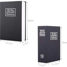 İsingir Shopping Büyük Boy Anahtarlı Kitap Görünümlü Gizli Kasa Çelik Kasa Altın Kasası