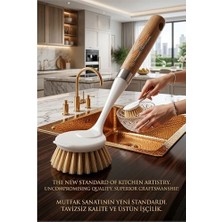 Modacar Shari Masif Ahşap Saplı Bristol Kıllı Profesyonel Lavabo & Bulaşık Fırçası 722949