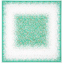 Nergis Collection Su Yeşili Çiçek Desenli 55X55 Fular – Şık & Günlük Kullanım Kadın Boyun Fuları