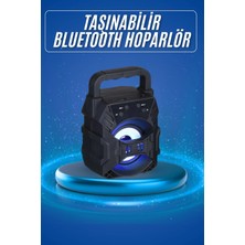 İsingir Shopping Işıklı Bluetooth Hoparlör Ses Bombası Taşınabilir Yüksek Ses Kaliteli Radyo Özelliği