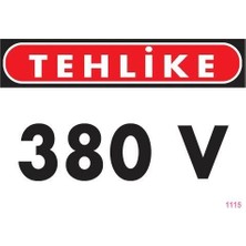 Pazarcan 380 V Tehlike Uyarı Levhası 25X35 KOD:1115
