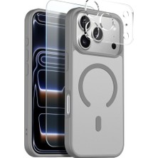 Teleplus iPhone 17 Pro Max Kılıf Babet Translucent 3in1 Msafe Şarj Özellikli Kapak + Ekran Koruyucu