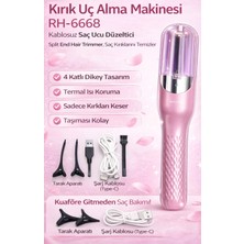 NIXCON RH-6668 Kırık Uç Alma Makinesi Pembe - Kablosuz Split End Hair Trimmer, Saç Kırıklarını Düzeltici