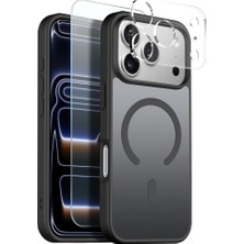 Teleplus iPhone 17 Pro Max Kılıf Babet Translucent 3in1 Msafe Şarj Özellikli Kapak + Ekran Koruyucu