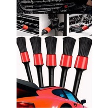 A&A 5'li Oto Detay Temizlik Fırçası Seti Kaliteli Detaylı Farklı Boyutlar Premium Seri Araba Fırçası