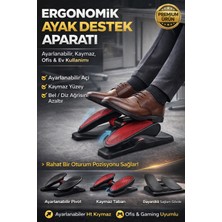NIXCON Ergonomik Ayak Destek Aparatı Ayarlanabilir Foot Rest Kaymaz Taban Ofis